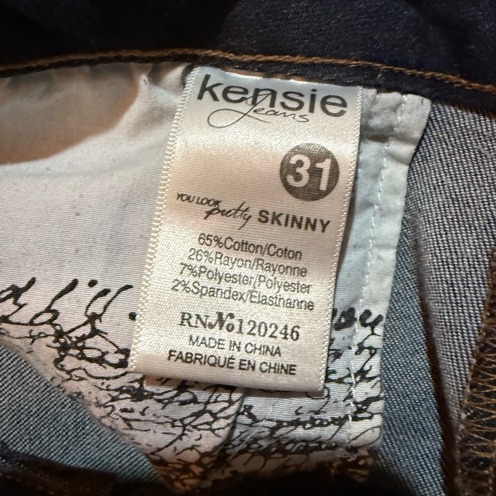 EUC Kensie Blue Skinny Jeans Classic Indigo Wash - Picture 6 of 7